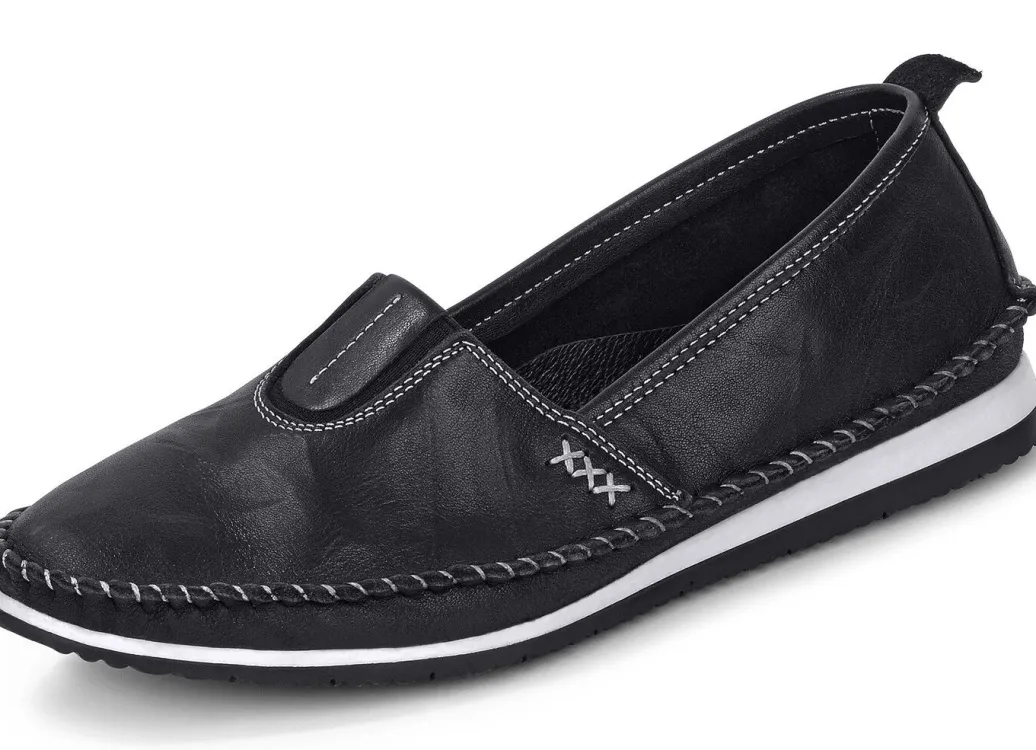 Andrea Conti, leichte Damen-Slipper, mit Gummizug Damen Slipper