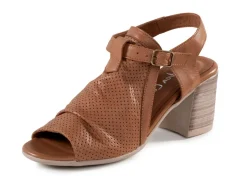 Outlet Andrea Conti Sandalette mit Zier-Perforation Damen Sandalen
