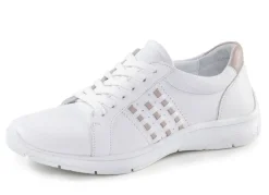 Online Andrea Conti Schnürschuh aus Nappaleder mit Kontrastdurchzügen Damen Sneaker & Sportschuhe|Schnürschuhe