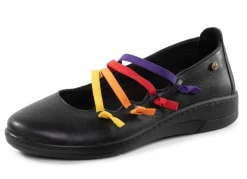 Discount Andrea Conti Slipper mit bunten, dekorativ eingesetzten Gummizügen Damen Slipper