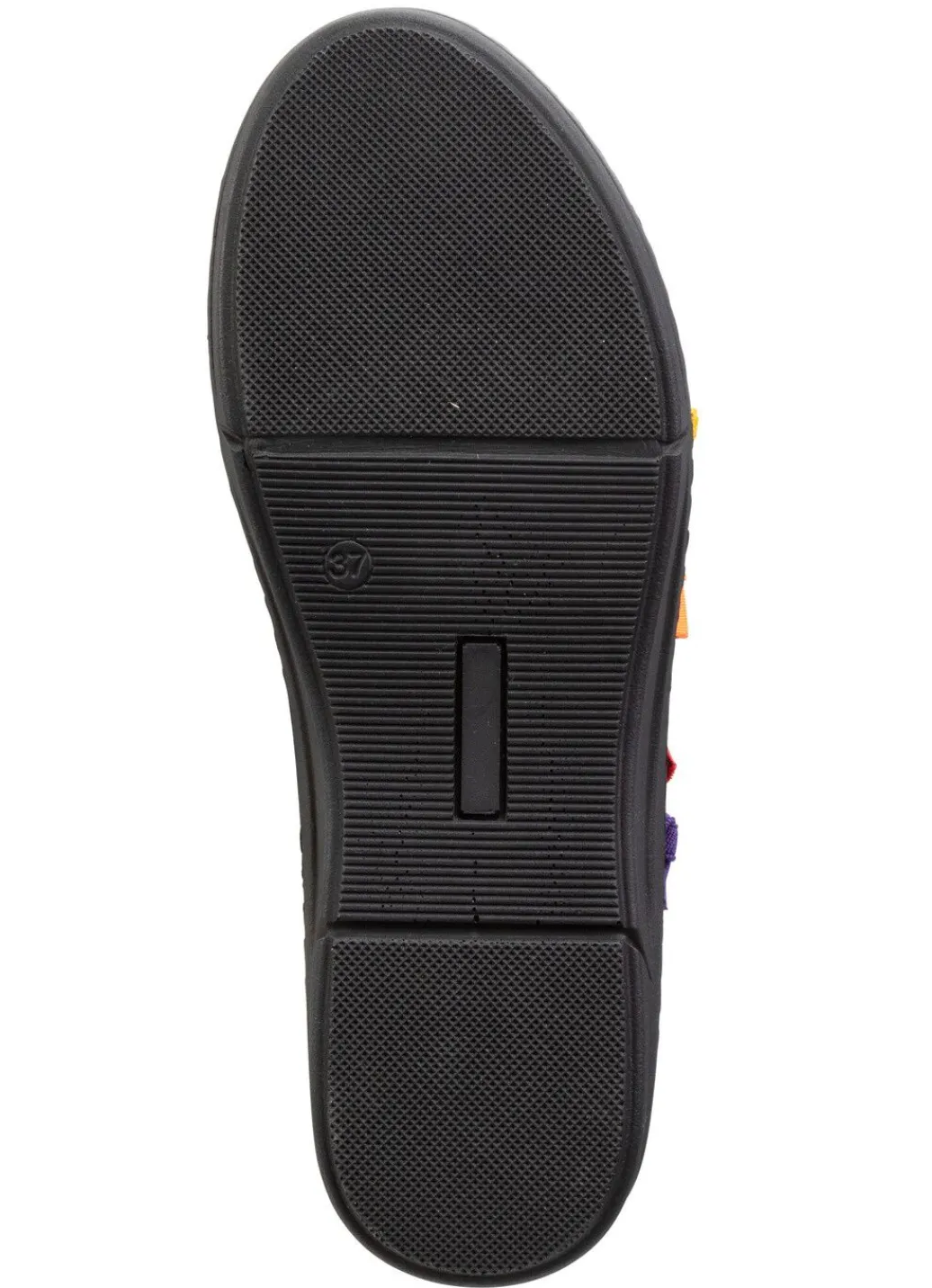 Discount Andrea Conti Slipper mit bunten, dekorativ eingesetzten Gummizügen Damen Slipper
