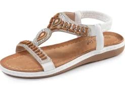 Outlet Andrea Conti, stylische Damen-Sandalen, Weite G, mit elastischem Fersenriemchen Damen Sandalen