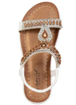 Outlet Andrea Conti, stylische Damen-Sandalen, Weite G, mit elastischem Fersenriemchen Damen Sandalen