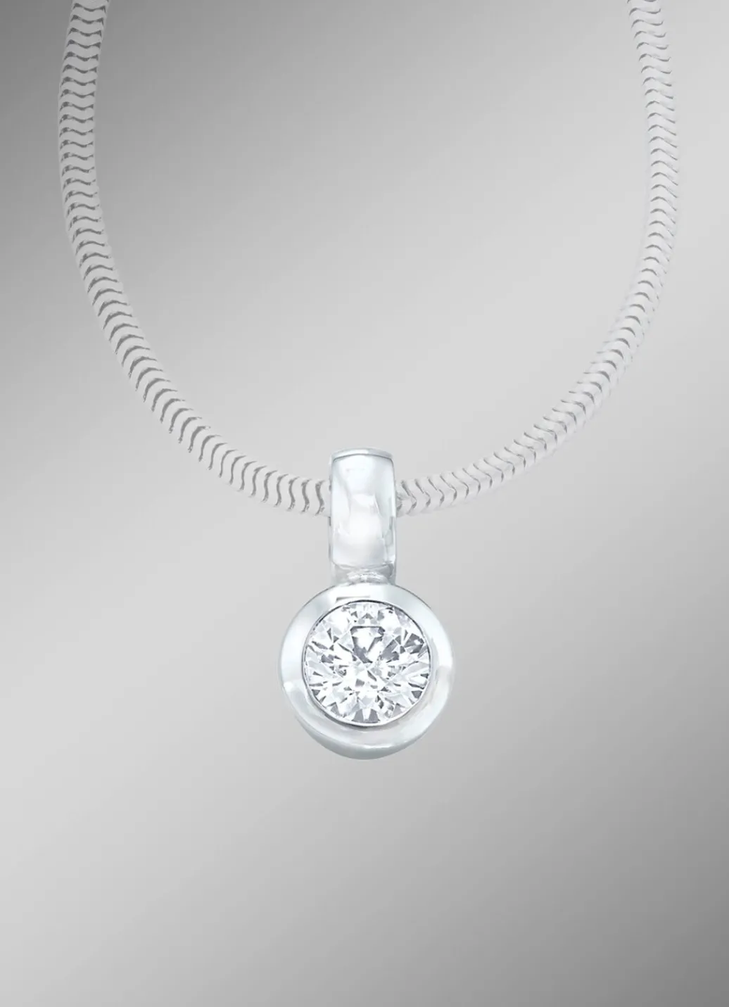 Clearance Anhänger aus Weißgold mit Brillant Damen Anhänger