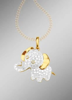 Online Anhänger Elefant mit 71 Diamanten Damen Anhänger