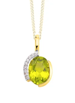 Anhänger mit echt Peridot und synth. Zirkonia Damen Anhänger