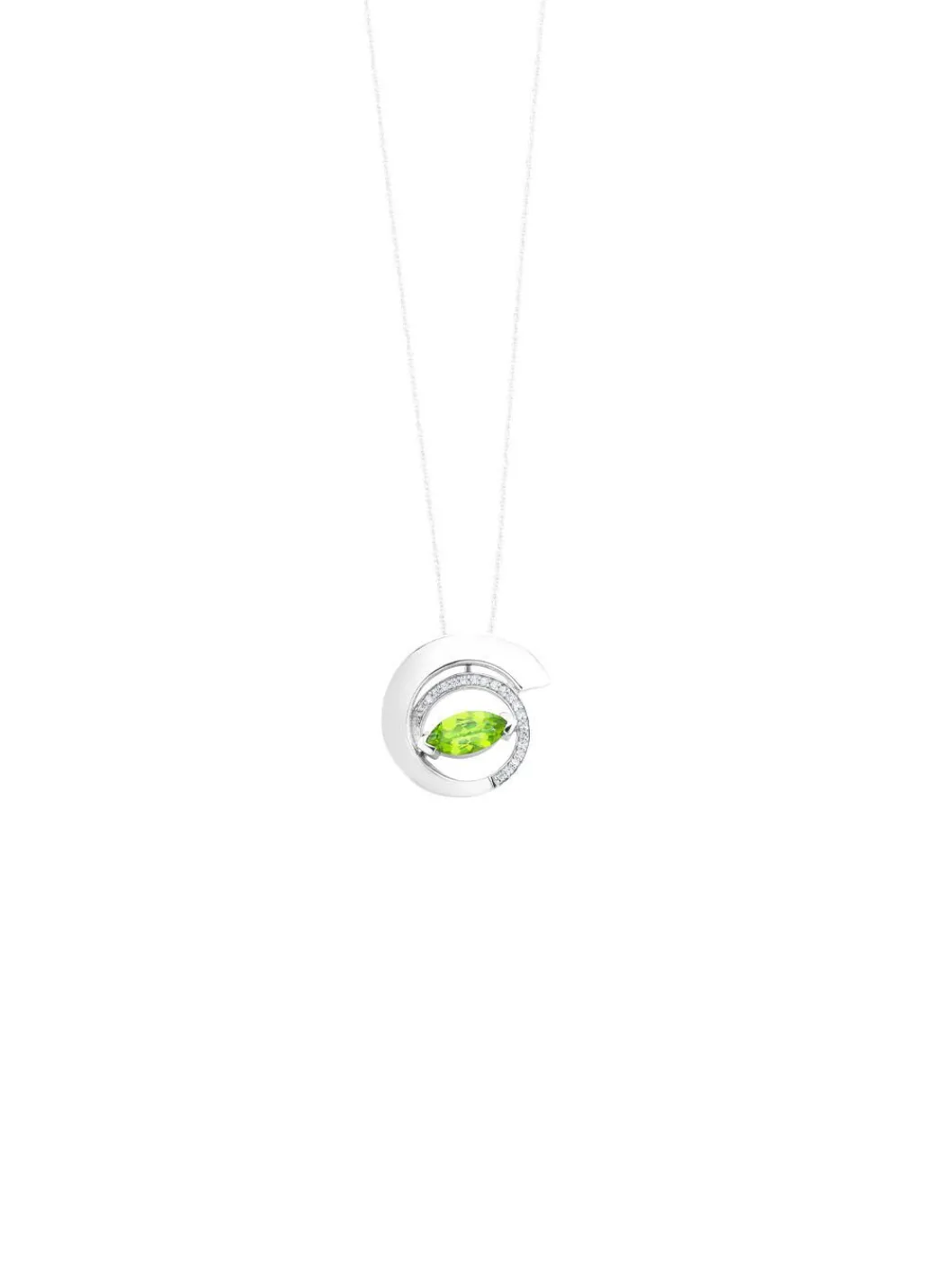 Sale Anhänger mit echt Peridot und synth. Zirkonia Damen Anhänger