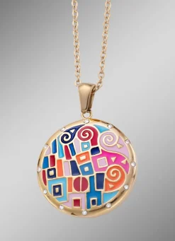 Anhänger mit Mosaikmuster und Ankerkette Damen Anhänger|Modeschmuck