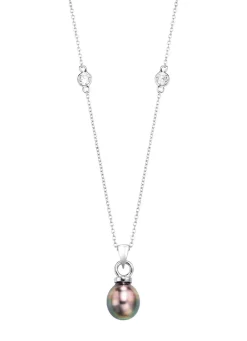 Sale Anhänger mit Tahiti-Zuchtperle und synth. Zirkonia Damen Anhänger
