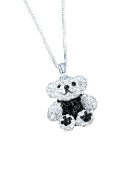 Hot Anhänger Pandabärchen mit Kristallen und Panzerkette Damen Modeschmuck|Anhänger
