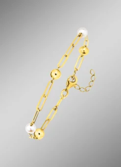 Online Armband aus Gold mit Süßwasser-Zuchtperlen Damen Armbänder