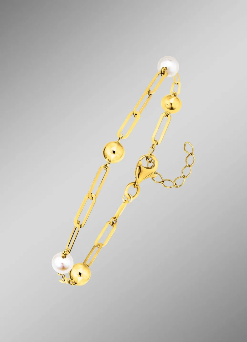 Online Armband aus Gold mit Süßwasser-Zuchtperlen Damen Armbänder