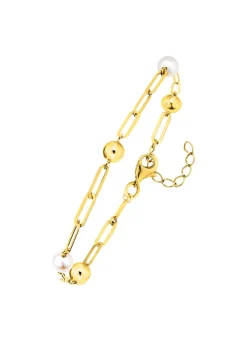 Online Armband aus Gold mit Süßwasser-Zuchtperlen Damen Armbänder