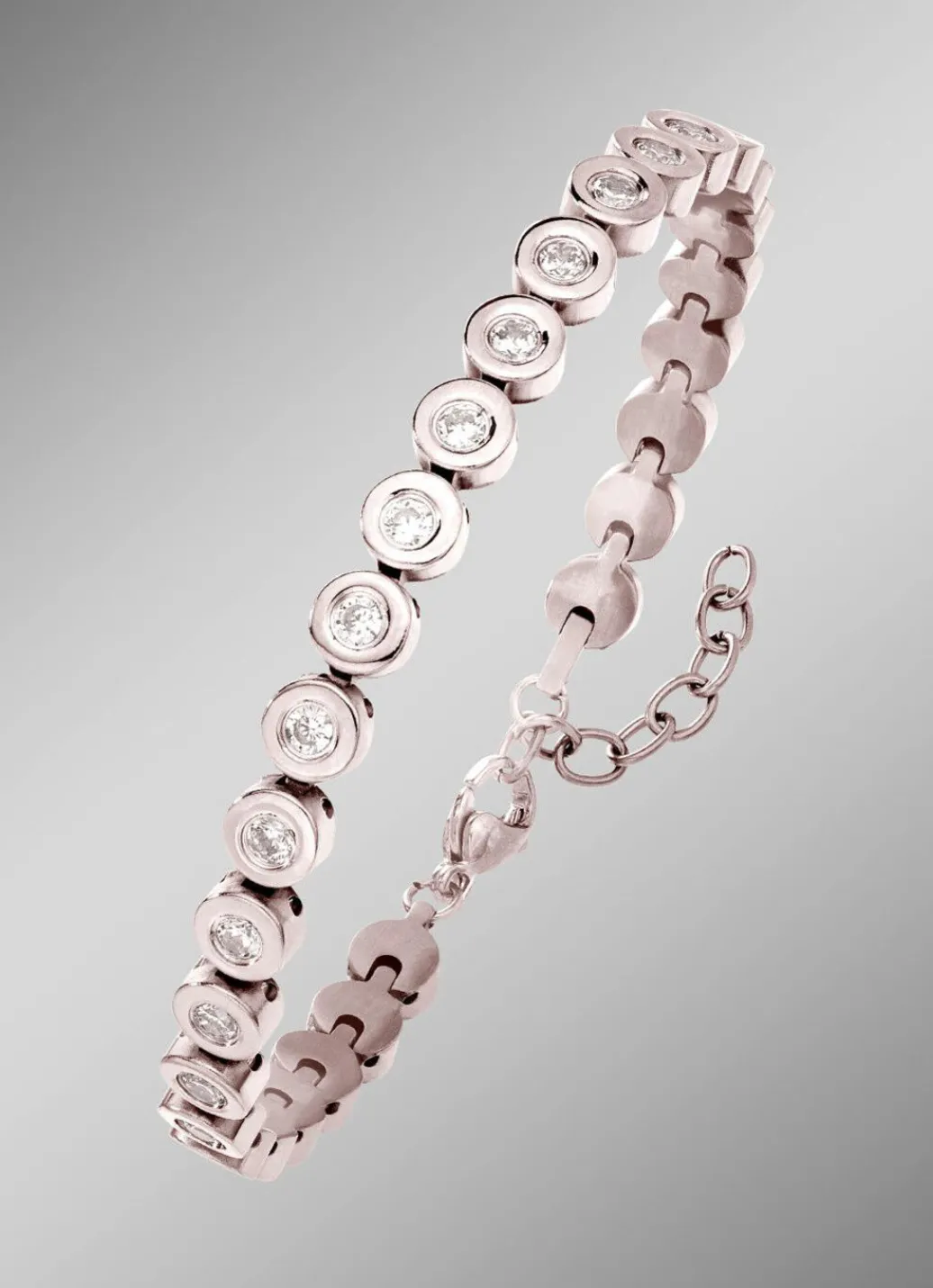 Online Armband aus Titan mit synth. Zirkonia Damen Armbänder