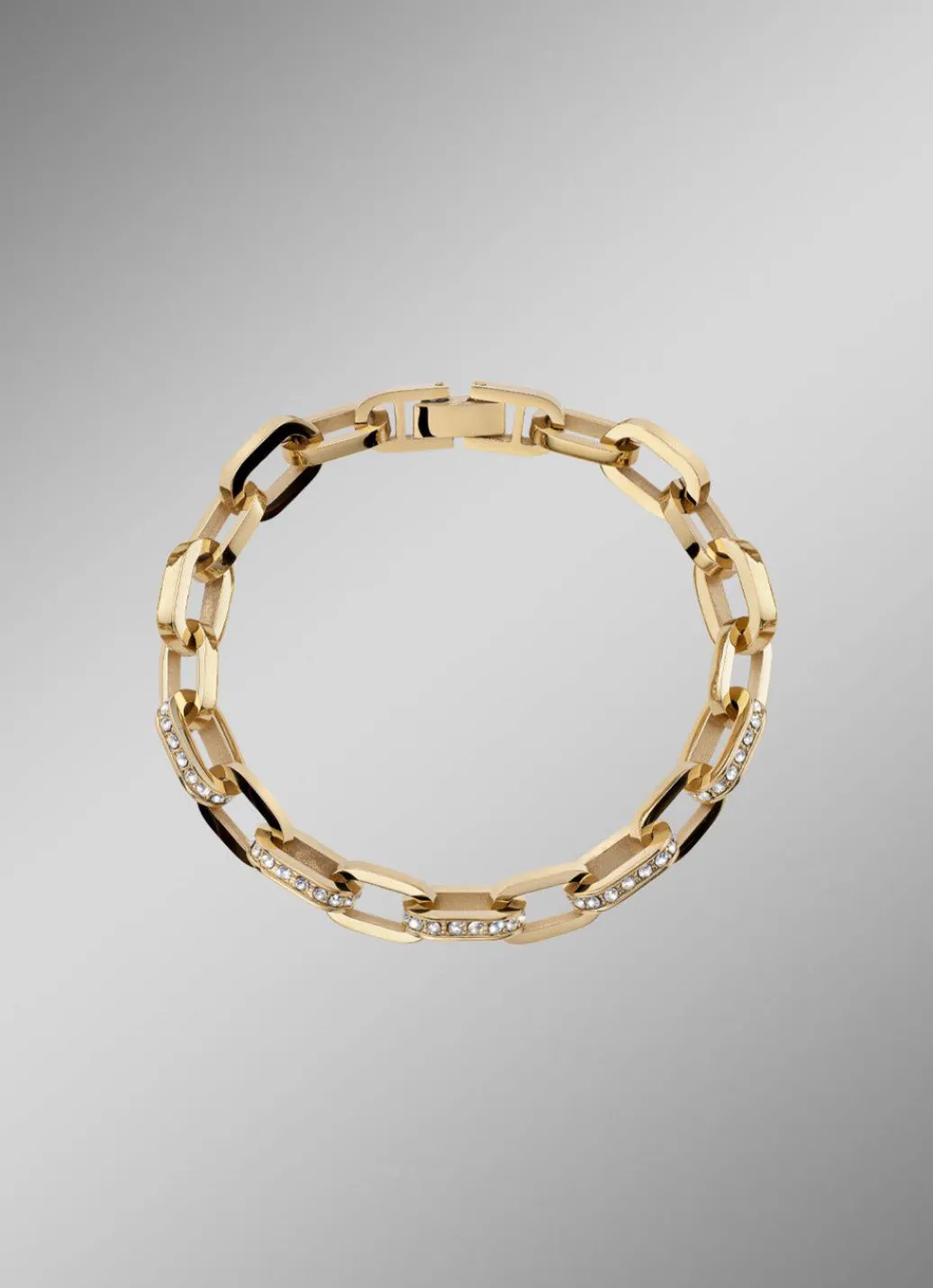 Online Armband aus vergoldetem Edelstahl mit Kristallen Damen Modeschmuck|Halsketten