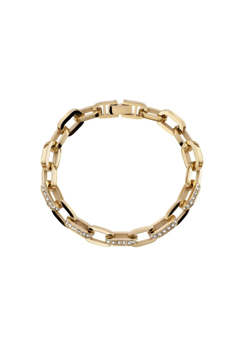 Online Armband aus vergoldetem Edelstahl mit Kristallen Damen Modeschmuck|Halsketten