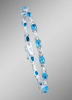 Online Armband mit echten Blautopasen Damen Armbänder