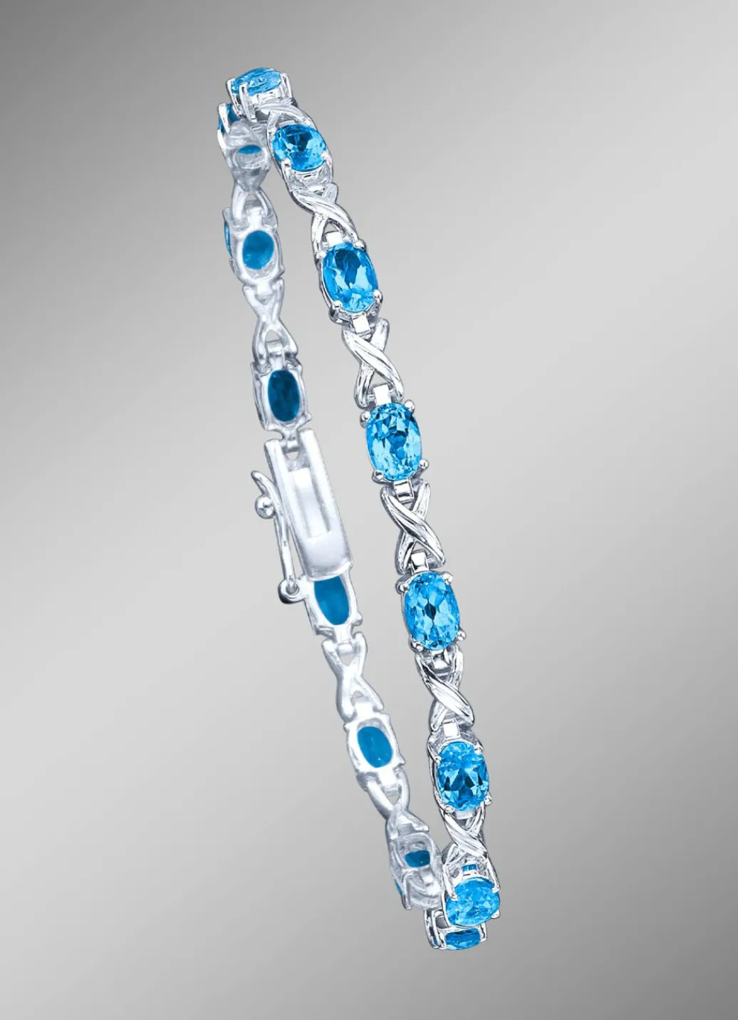Online Armband mit echten Blautopasen Damen Armbänder