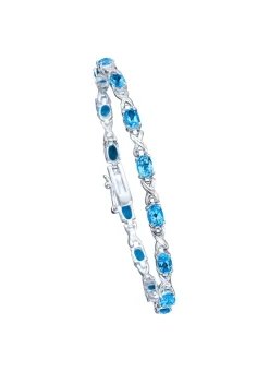 Online Armband mit echten Blautopasen Damen Armbänder