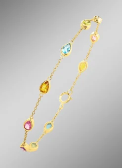 Armband mit funkelnden, echten Edelsteinen Damen Armbänder