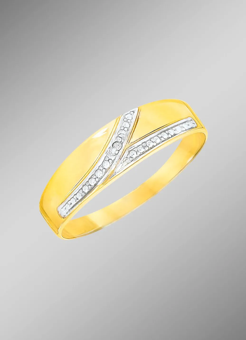 Outlet Attraktiver Damenring in Bicolor Damen Ringe