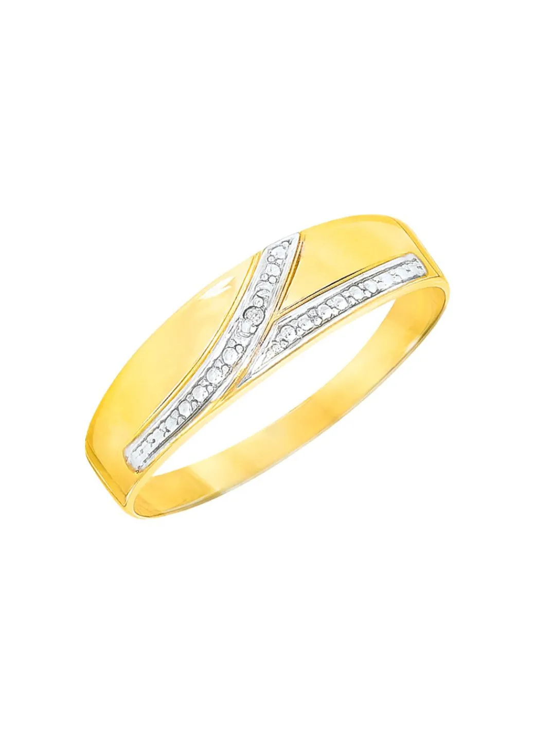 Outlet Attraktiver Damenring in Bicolor Damen Ringe