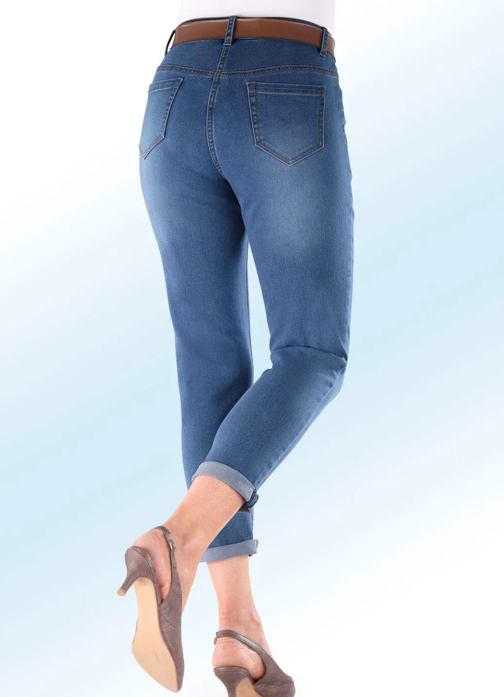 Damen Mona Lange Hosen|Jeans<Basic-Jeans in 7/8-Länge