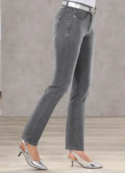Damen Mona Lange Hosen|Jeans<Bauchweg-Jeans in 5-Pocket-Form