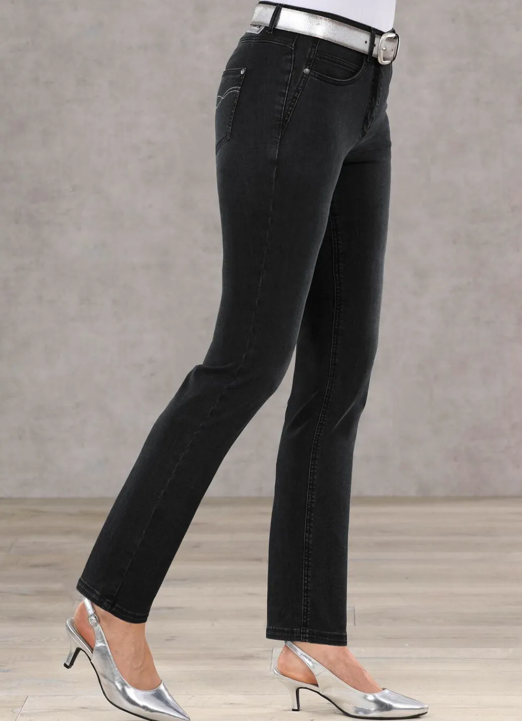 Damen Mona Lange Hosen|Jeans<Bauchweg-Jeans in 5-Pocket-Form