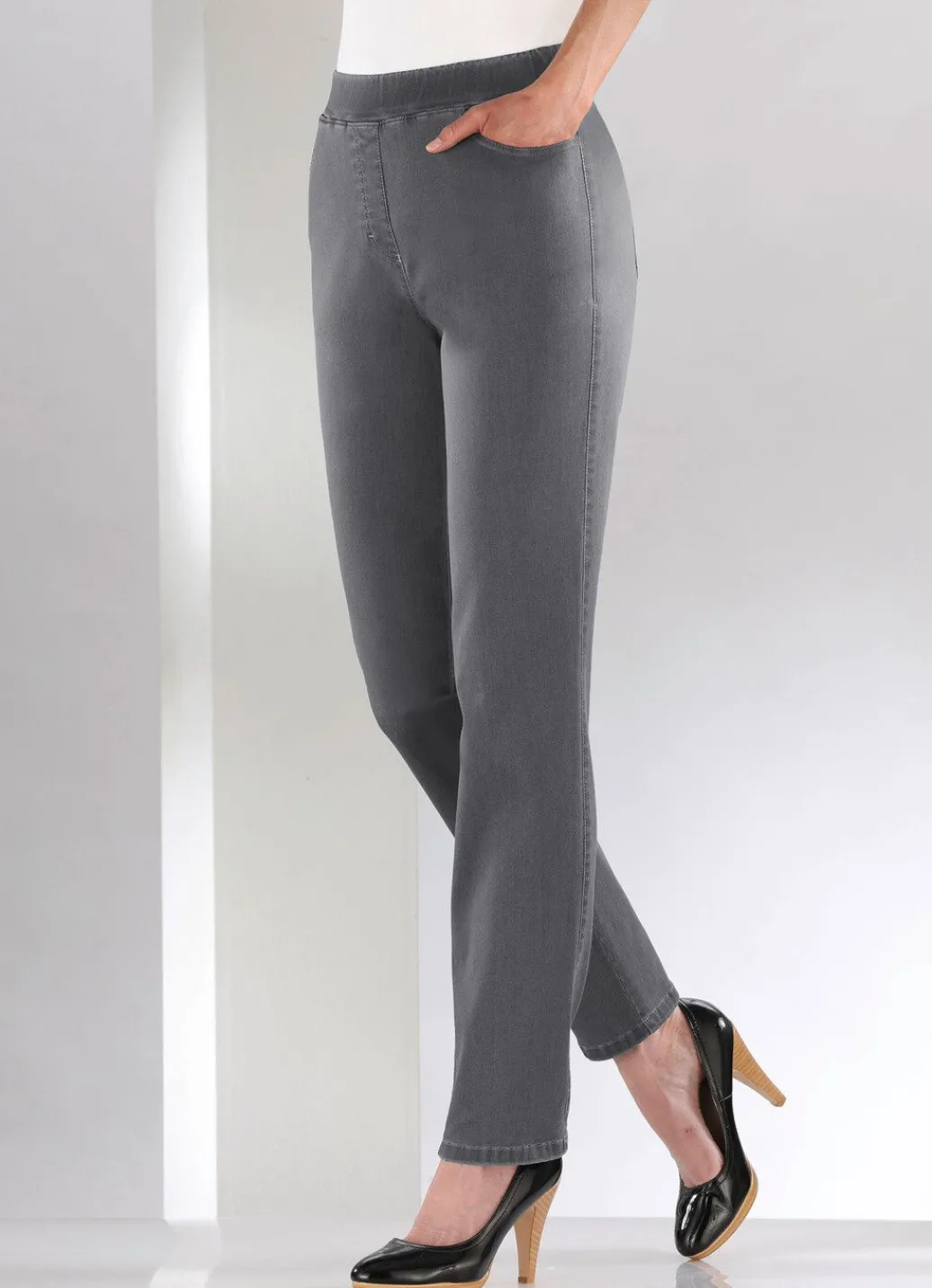 Damen Mona Schlupfhosen|Lange Hosen<Bauchweg-Jeans in Schlupfform