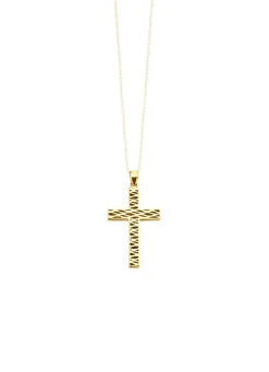 Sale Beidseitig tragbarer Kreuz-Anhänger mit synth. Zirkonia Damen Anhänger