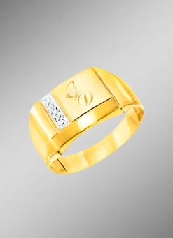 Best Beliebter Herrenring in Bicolor, mit Diamant Herren Ringe