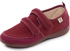 Outlet Bequeme Damen-Klettschuhe, Weite H, aus Mesh und Textilmaterial Damen Hausschuhe
