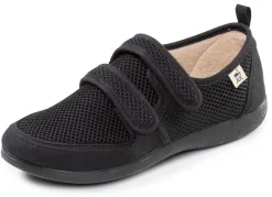 Best Bequeme Damen-Klettschuhe, Weite H, aus Mesh und Textilmaterial Damen Hausschuhe