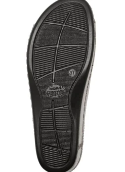 Clearance Bequeme Damen-Pantoletten, Weite G, mit Lederblüte Damen Pantoletten