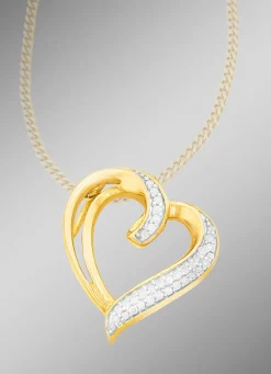 Bezaubernder Herz-Anhänger mit Diamanten Damen Anhänger