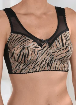 Discount BH mit Raubtierdessin im Vorderteil Damen Bh Ohne Bügel