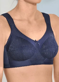 Clearance BH mit unterlegter Elastikspitze Damen Bh Ohne Bügel|Bh Mit Spitze