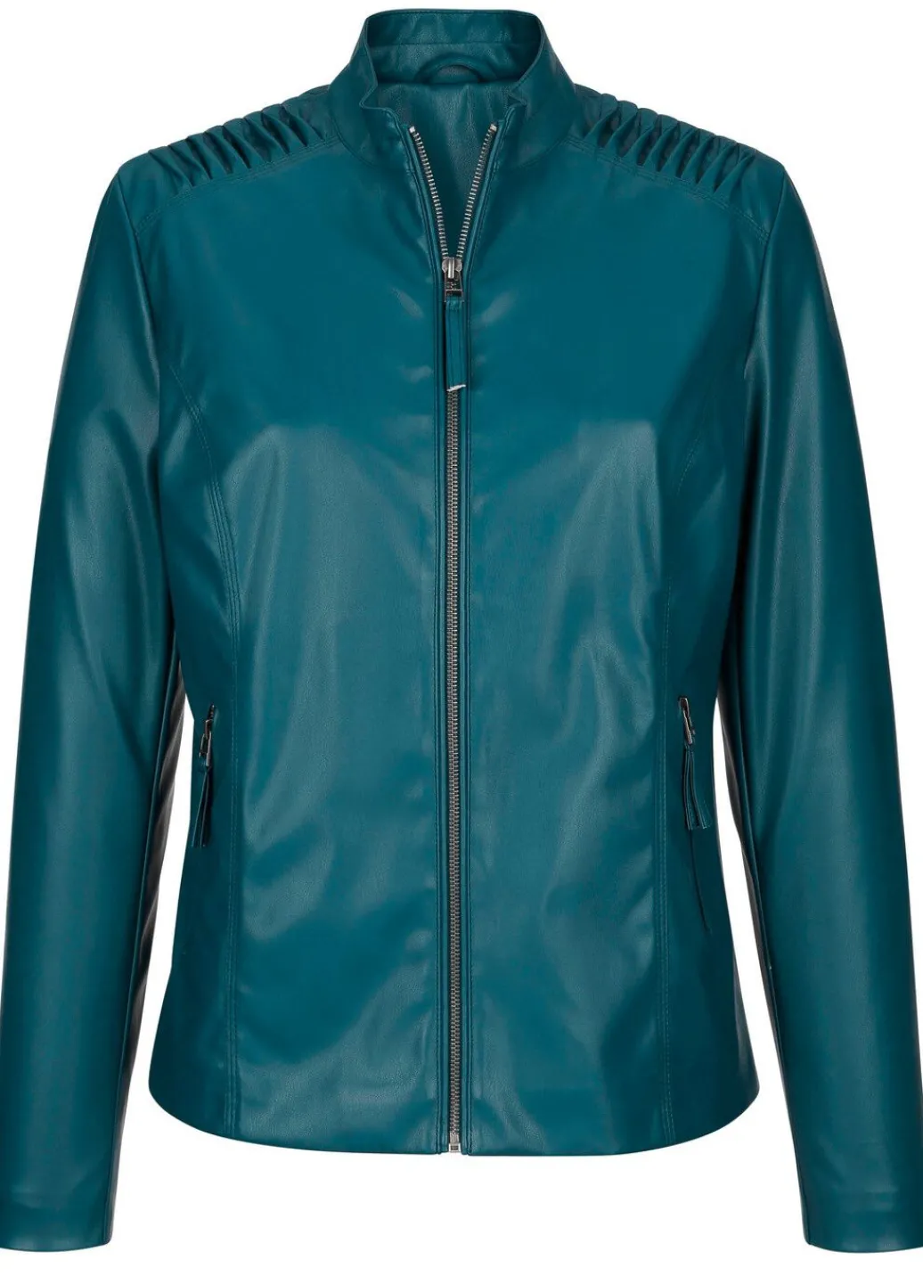 Damen Mona Lederimitatjacken<Blazer aus Lederimitat mit Biesenzier
