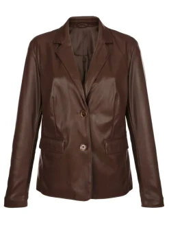 Damen Mona Lederimitatjacken|Blazer<Blazer aus Nappaleder-Imitat
