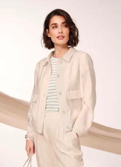 Damen Mona Blazer<Blazer in Leinen-Optik