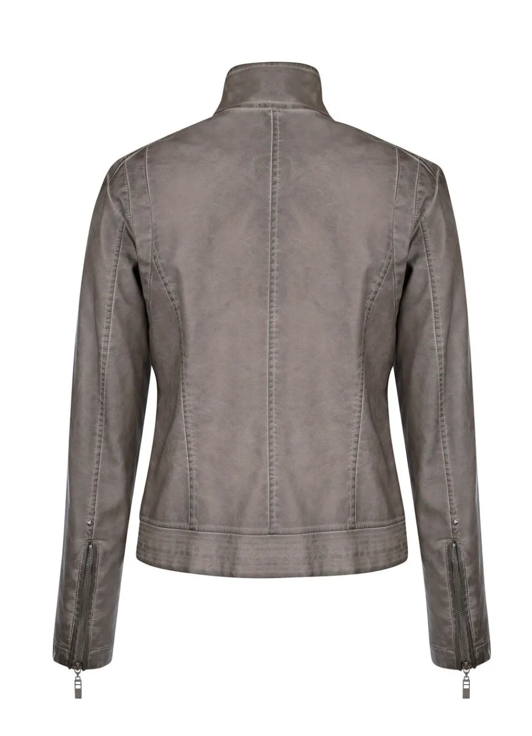Damen Mona Lederimitatjacken<Blazer mit dezenter Nietenzer