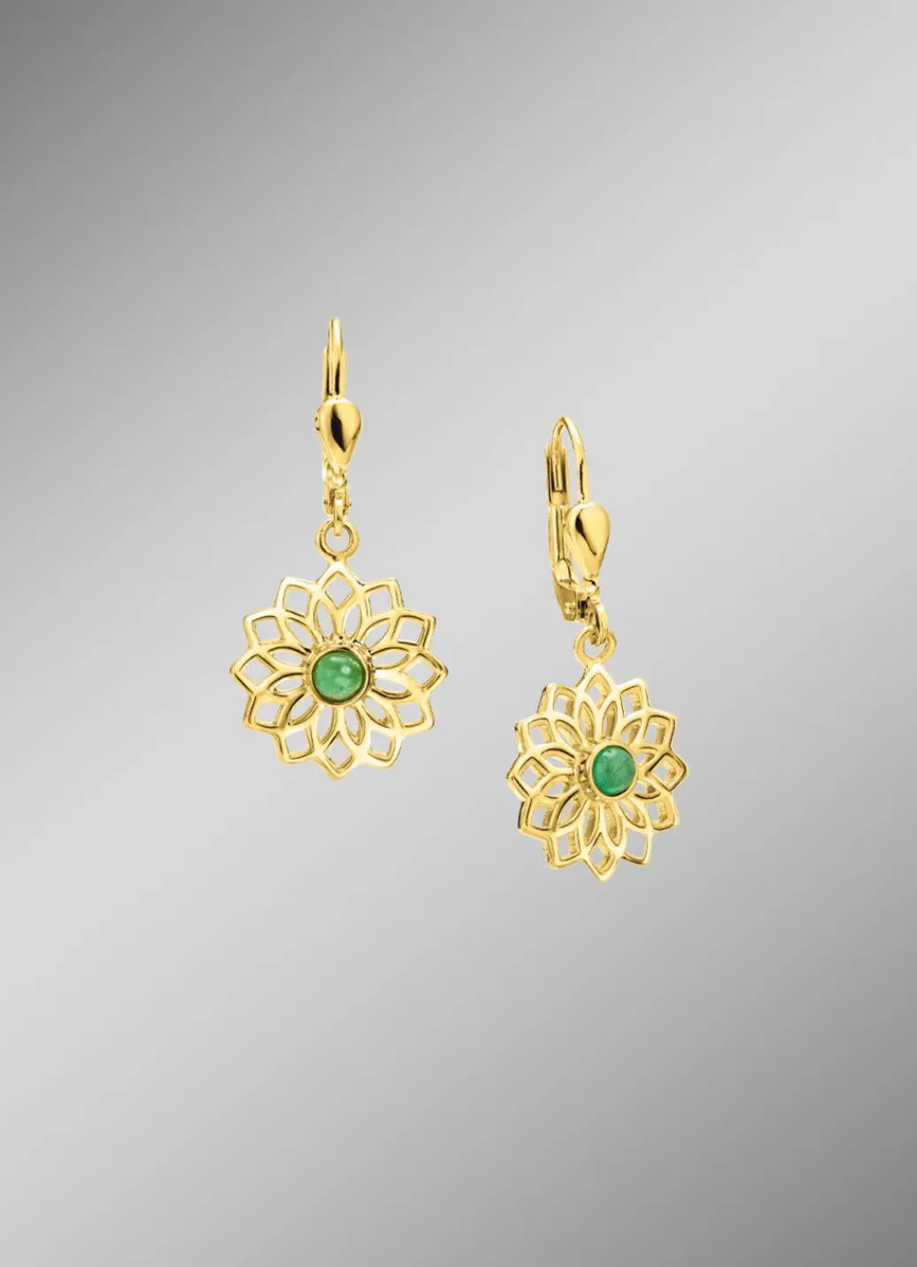 Damen Mona Ohrschmuck<Blühende Eleganz: Ohrringe mit echt Smaragd