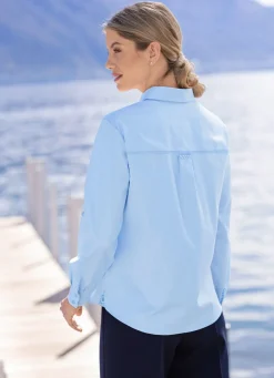 Damen Mona Basics<Bluse mit Hemdkragen