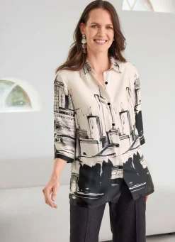 Damen Mona Blusen<Bluse mit Hemdkragen