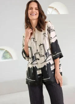 Damen Mona Blusen<Bluse mit Hemdkragen