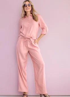 Damen Mona Basics<Bluse mit Hemdkragen