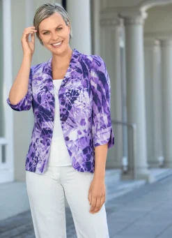 Damen Mona Abendmode<Blusenblazer mit modischem Reverskragen