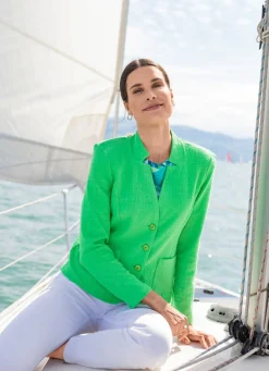 Damen Mona Blusenjacken|Basics<Blusenblazer mit Schulterpolstern