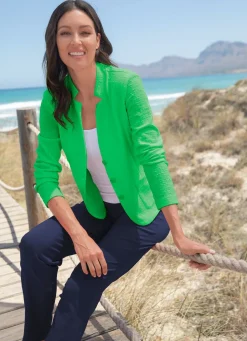 Damen Mona Blusenjacken|Basics<Blusenblazer mit Schulterpolstern